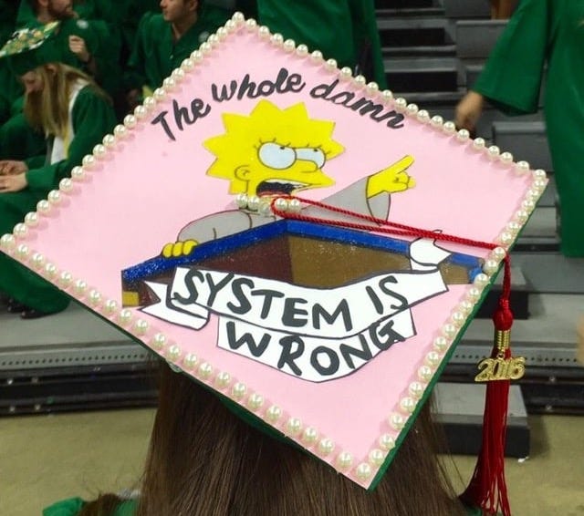 r/funny - Lisa Simpson inspired graduation cap