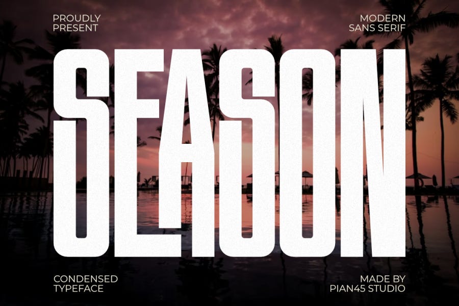 Season Condensed Sans Serif Font