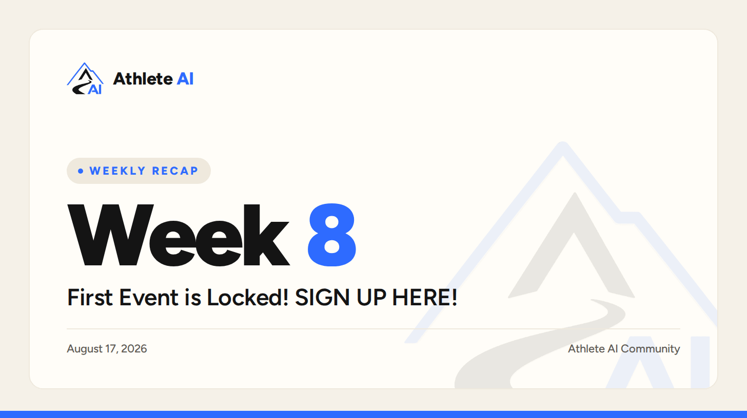 Week 8: The First Team Event Is Locked