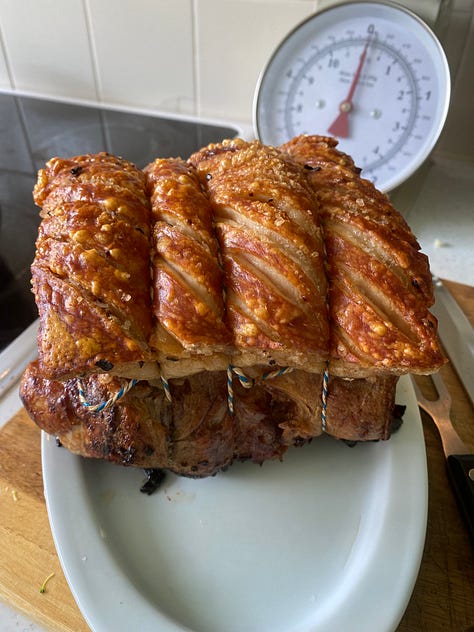 Roast Beef. Roast Pork with crackling. Roast leg of Lamb.