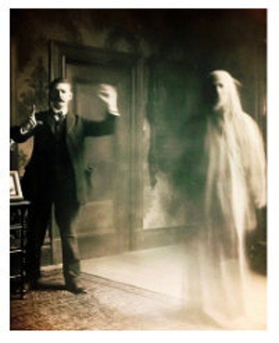 Victorian Ghost Photograph: Sepia Spiritualist Print - Etsy UK