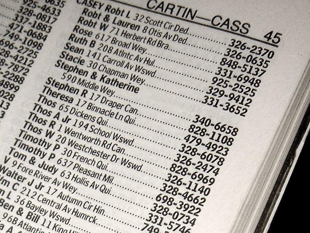 Phone books made everyone a lot less anonymous : r/GenX