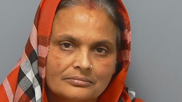 Kiran Kaur was found guilty of assisting an offender by removing the weapon from the scene. Pic: Hampshire Police / PA