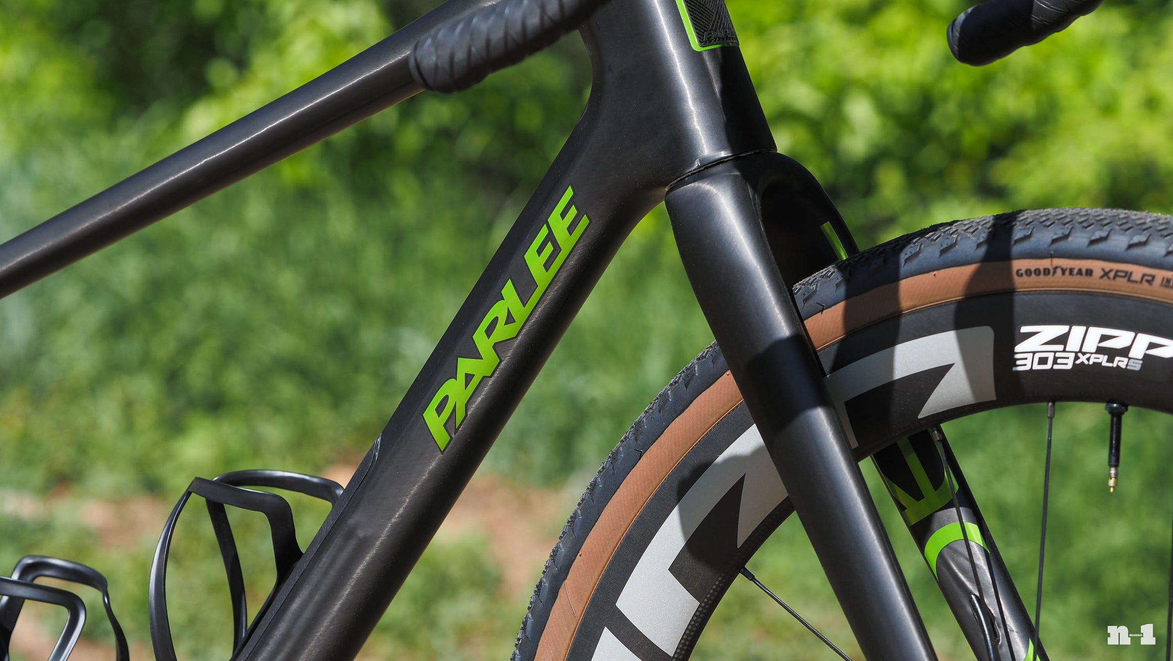 Parlee Taos gravel bike down tube logo