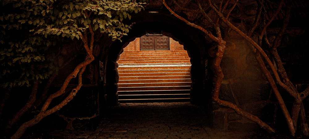 Entrance to an old church.
