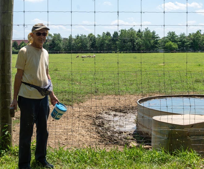 Andy Henry stands outside his farm on South River Road in Cranbury. Andy Henry stands outside his farm on South River Road in Cranbury.