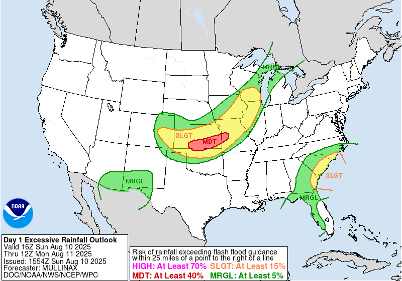 Day 1 Excessive Rainfall Forecast
