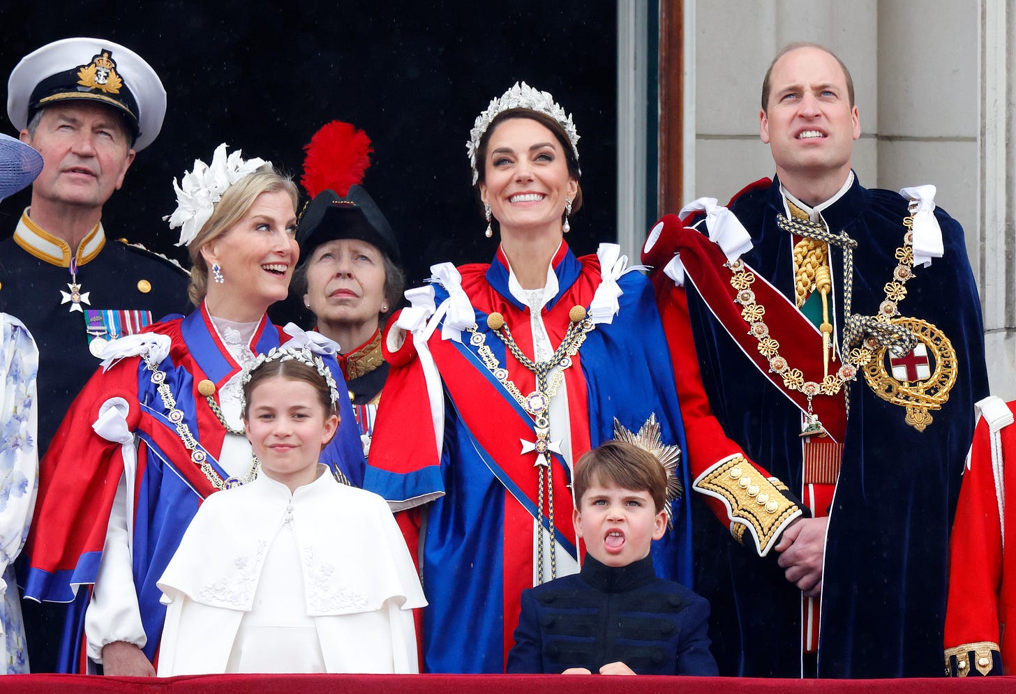 wales family and duchess of edinburgh at coronation