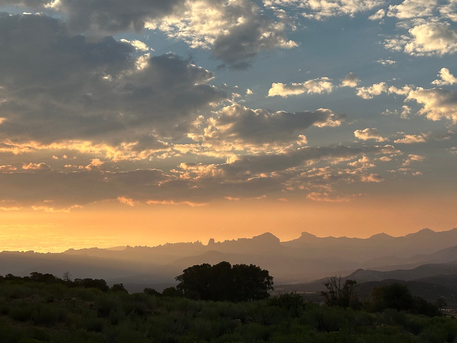 Sunrise in the mountains