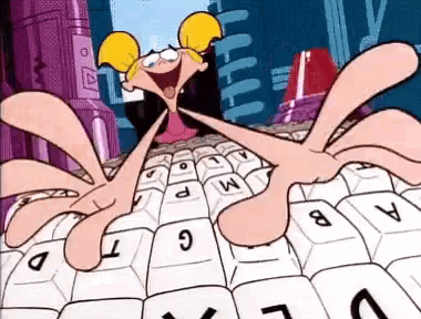 Dee Dee Typing GIF - Dee Dee Typing Dexters Laboratory - Discover & Share  GIFs