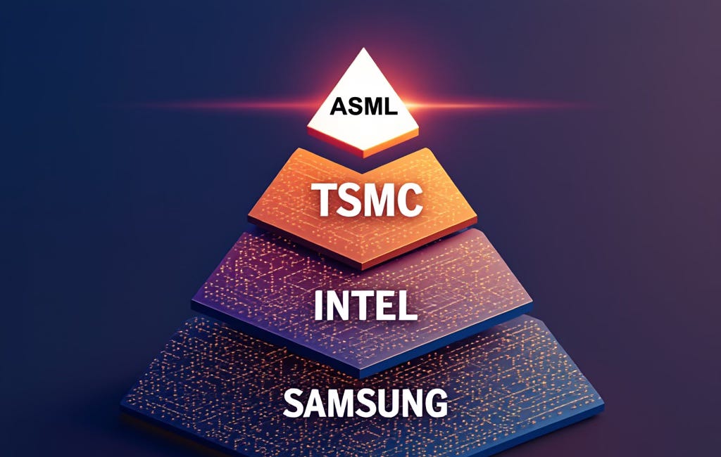 ASML is the sole producer of the world's most advanced lithography machines, a critical bottleneck in chip production.