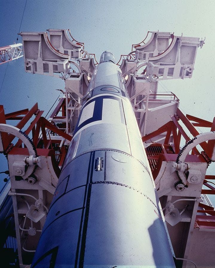 The US attempt to send a satellite into space in 1957 failed when the Vanguard rocket exploded on launch (Credit: Getty Images) The US attempt to send a satellite into space in 1957 failed when the Vanguard rocket exploded on launch (Credit: Getty Images)