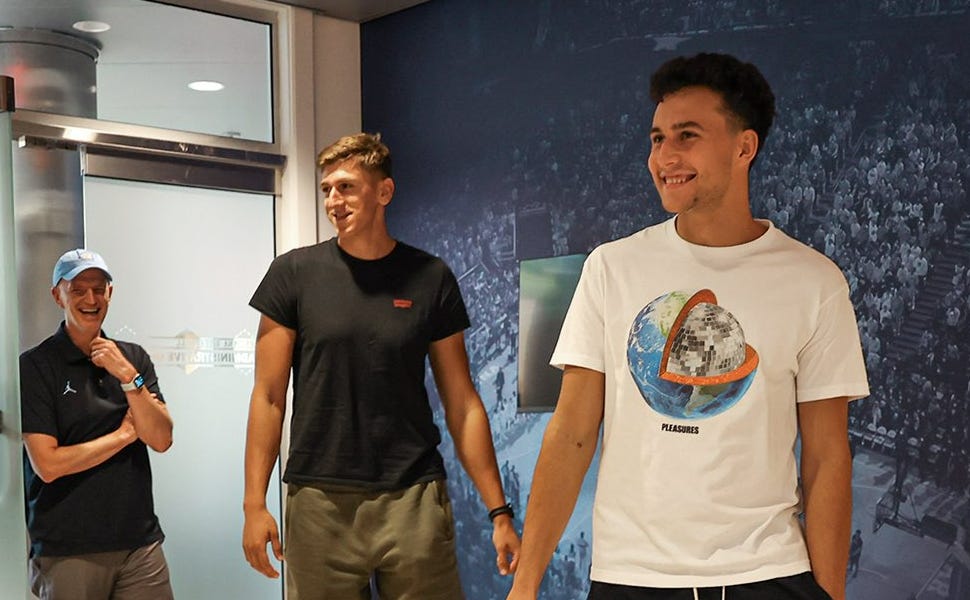 THT Newsletter: Luka and Ivan Arrive, More Basketball Official Visits, UNC Football Puts on the Pads THT Newsletter: Luka and Ivan Arrive, More Basketball Official Visits, UNC Football Puts on the Pads