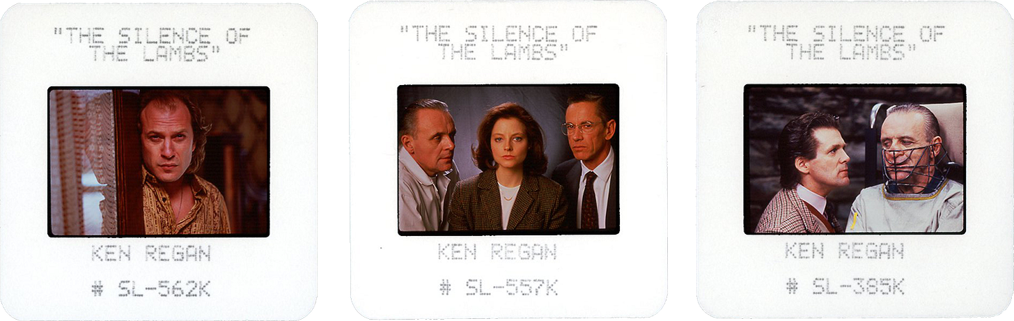 THE SILENCE OF THE LAMBS slides; by Ken Regan; courtesy of Orion Pictures.