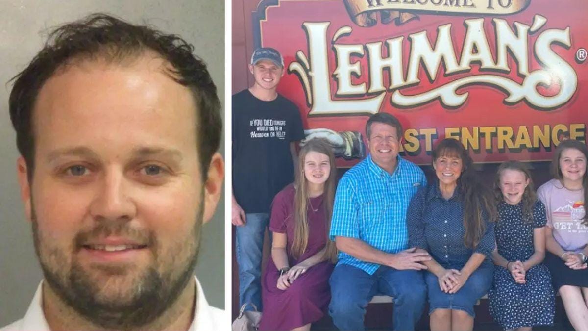Composite photo of Josh Duggar and family Composite photo of Josh Duggar and family