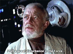 Obiwan Kenobi Disturbance In The Force GIF - Obiwan Kenobi Disturbance In  The Force Star Wars - GIF-ləri kəşf edin və paylaşın