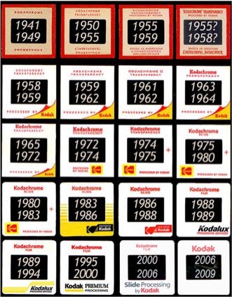 Kodachrome slide mounts, courtesy of Zoggavia Kodachrome slide mounts, courtesy of Zoggavia