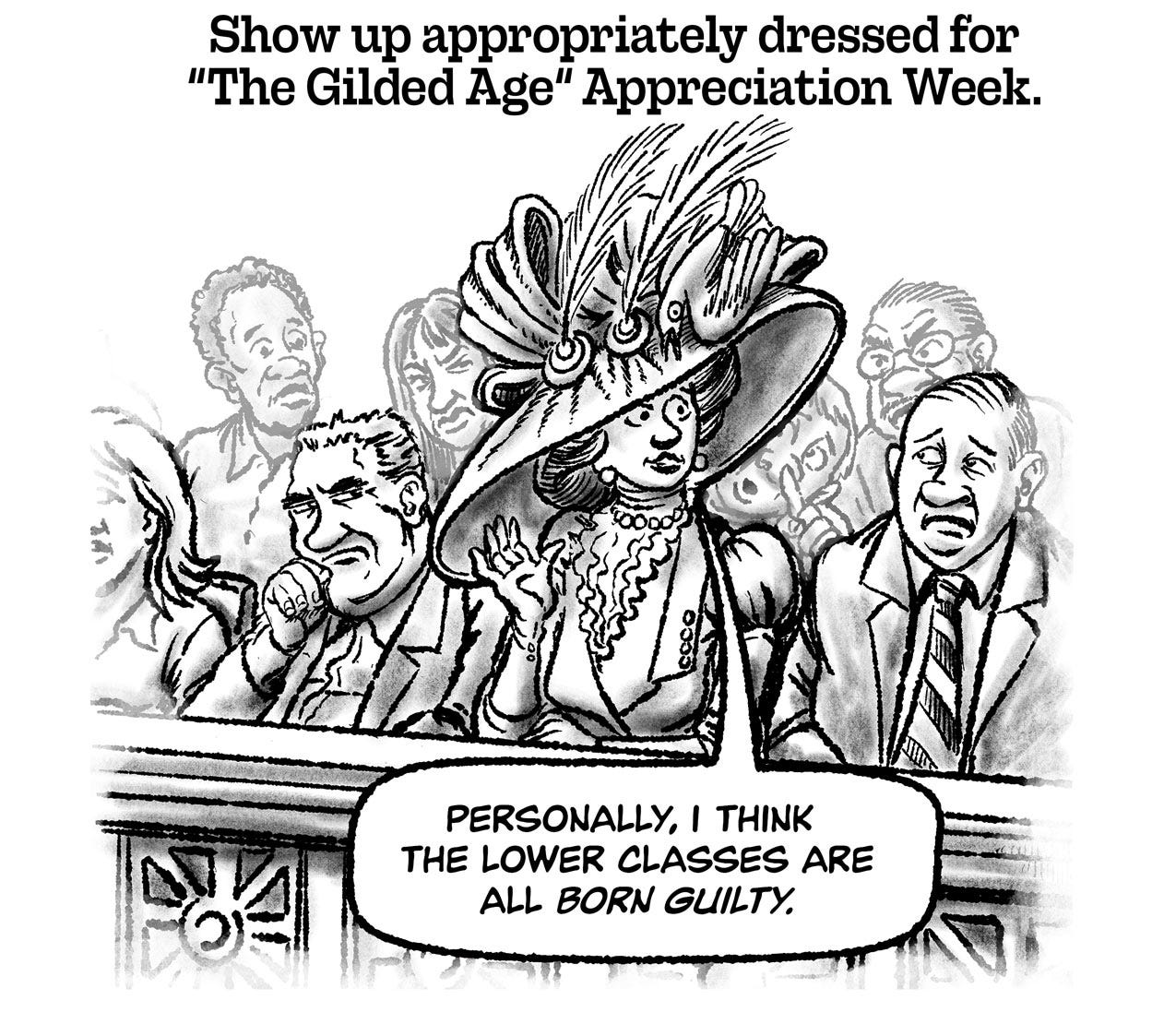 Frame 1 of Guaranteed Jury Dismissal Comic by E.R. Flynn
