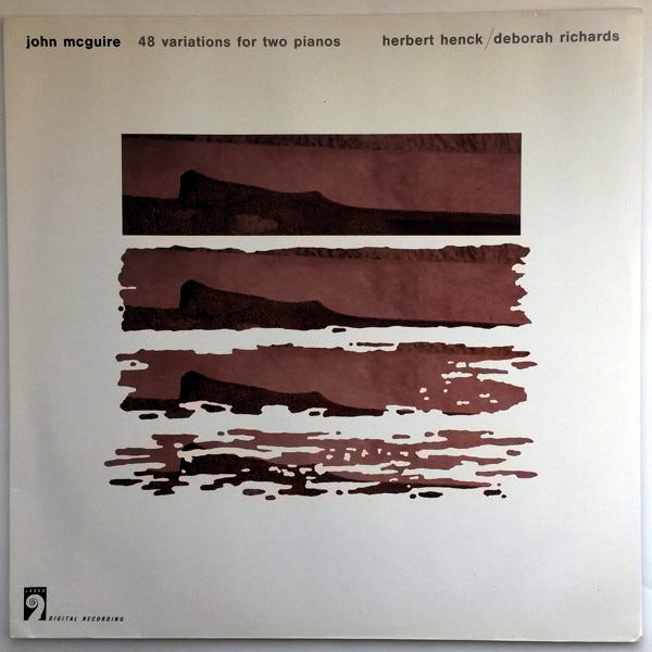 John McGuire – 48 Variations For Two Pianos – Vinyl (LP, Album), 1987  [r6889746] | Discogs