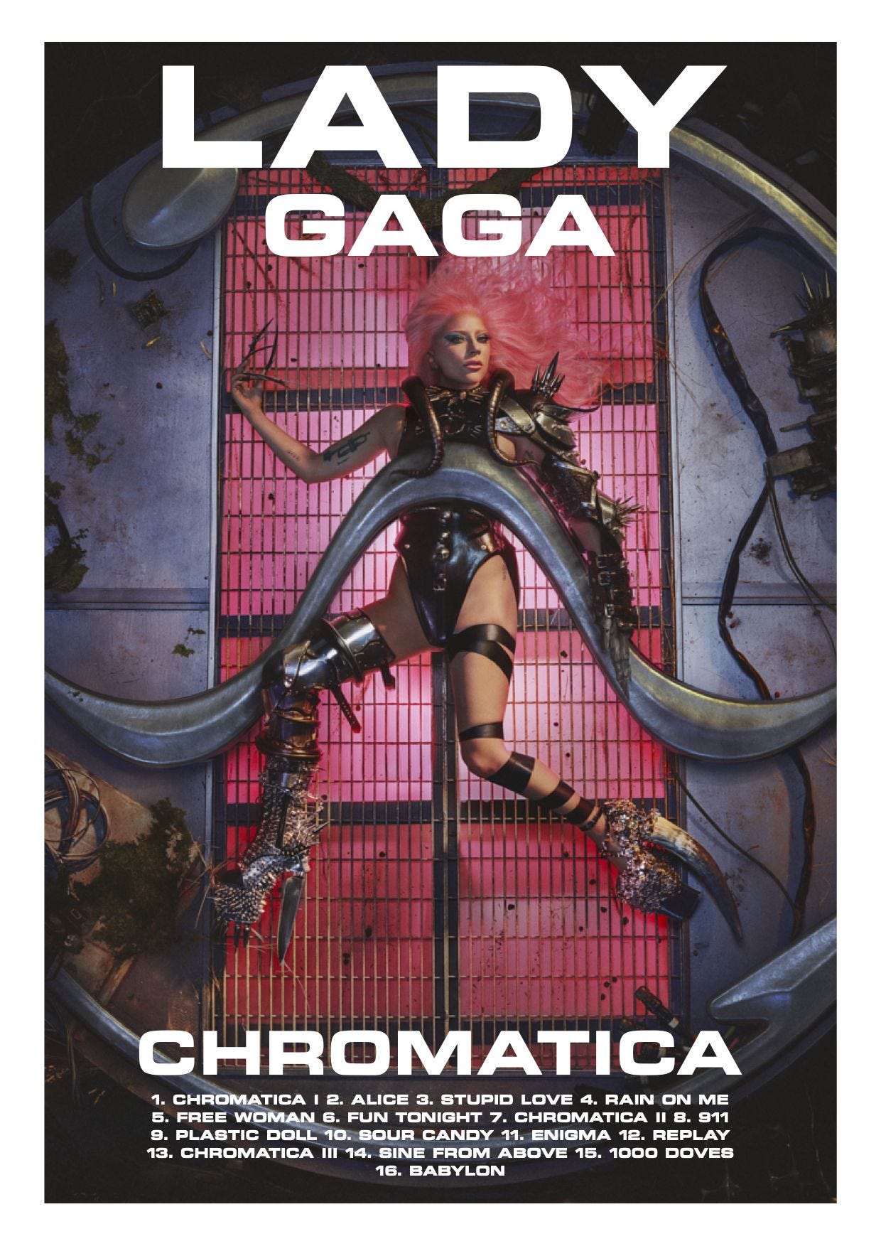 Chromatica - Lady Gaga // Album Poster | Music poster design, Movie ...