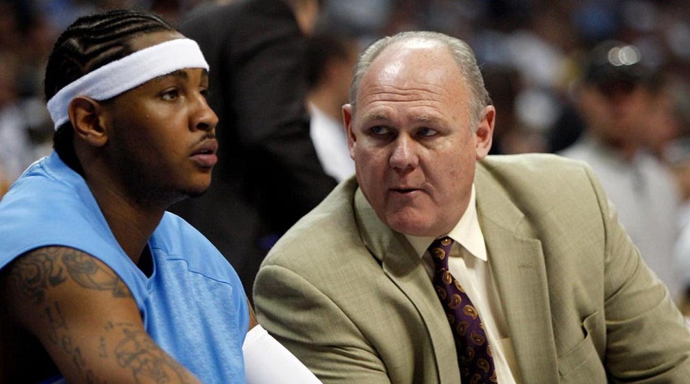 NBA with Carmelo Anthony after George Karl takes aim with book 2016 images NBA with Carmelo Anthony after George Karl takes aim with book 2016 images