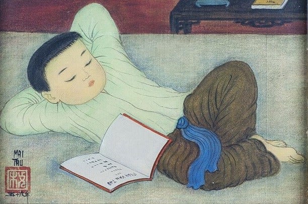 越南著名画家梅忠次画作亮相巴黎里昂车站大厅 hinh anh 1