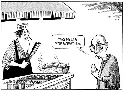 Make one with everything | Morning humor, Funny cartoons, Therapist humor