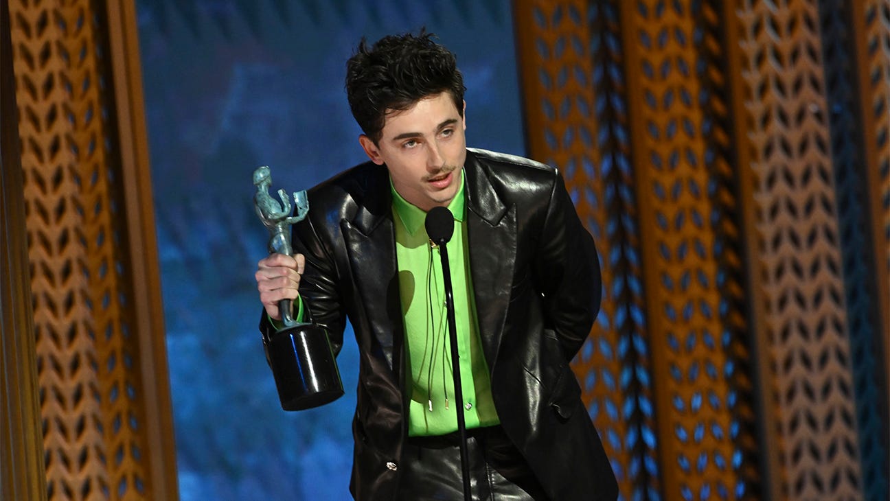 Timothée Chalamet Wins Best Actor 2025 SAG Award for 'Complete Unknown'