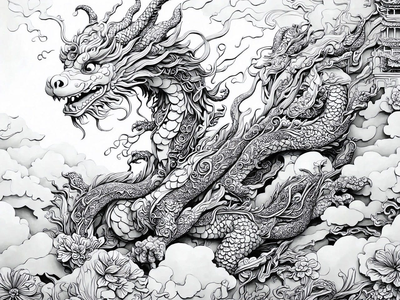 Free dragon china new year illustration