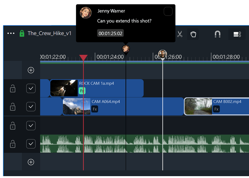 Collaborative video editing, with comments and changes pushed in realtime.