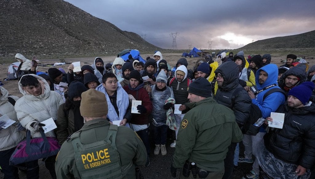 border crossers fit for military deployment