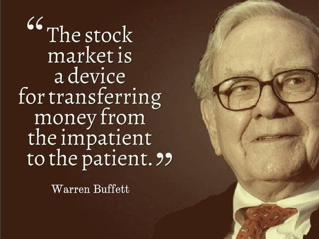 r/Bitcoin - "The stock market is a device for transferring money from the impatient to the patient." -- Warren Buffett r/Bitcoin - "The stock market is a device for transferring money from the impatient to the patient." -- Warren Buffett