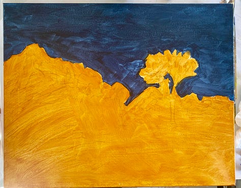 photos, sketches, drafts, and the final masterpiece showcasing Joshua Tree's beauty and mystery.