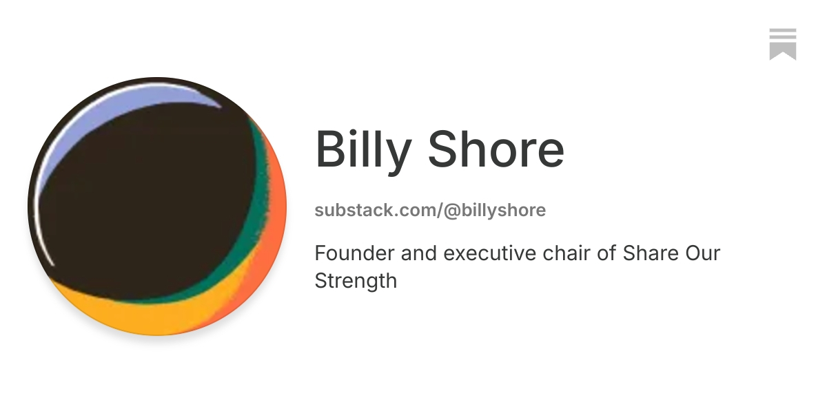 Billy Shore | Substack