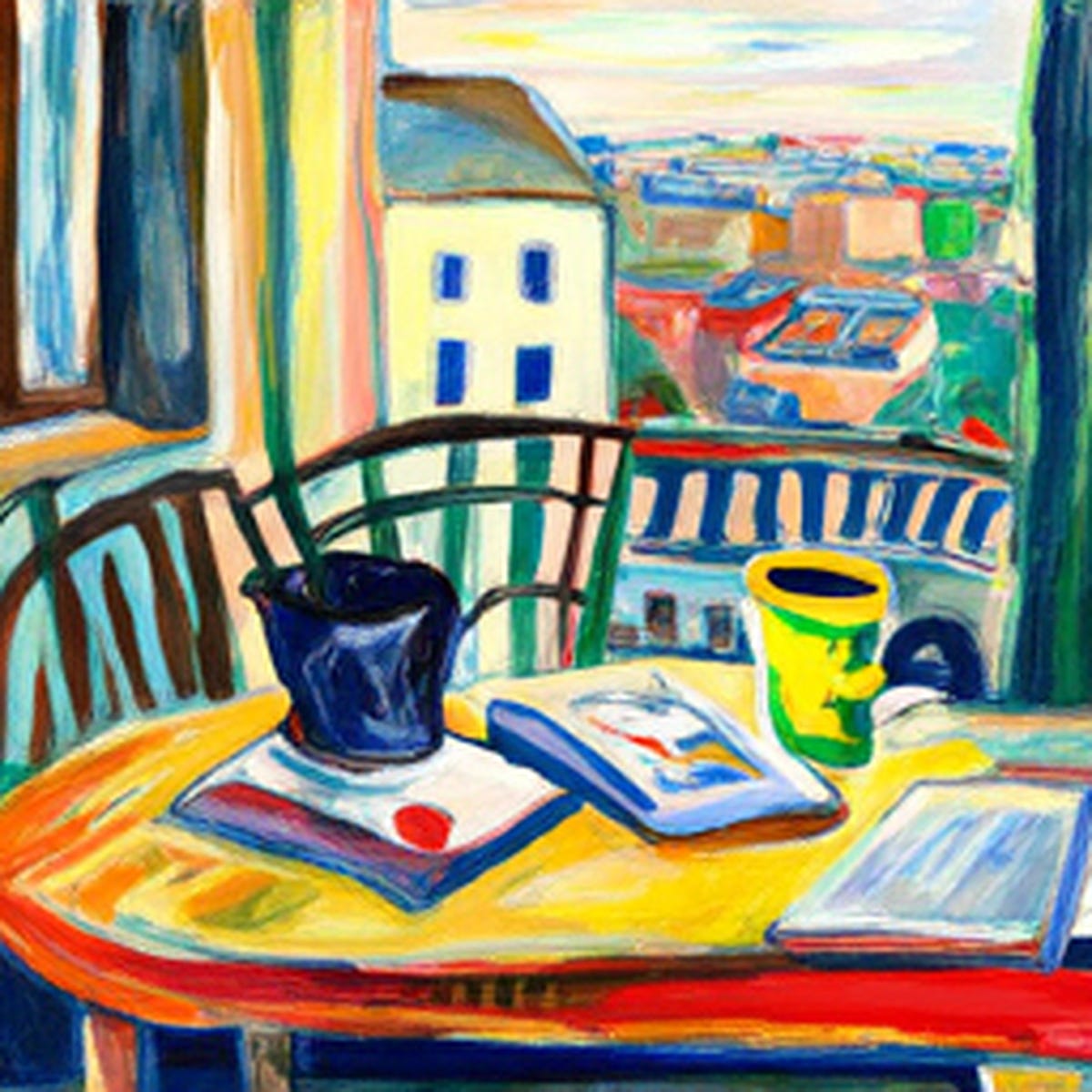 A cafĂ© table with laptop and newspapers â Hot Issues, French with AmĂ©lie A cafĂ© table with laptop and newspapers â Hot Issues, French with AmĂ©lie