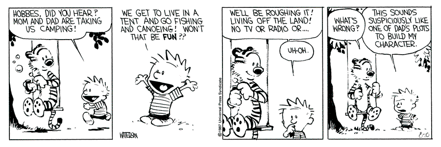 Calvin and Hobbes by Bill Watterson for August 10, 1987 | GoComics