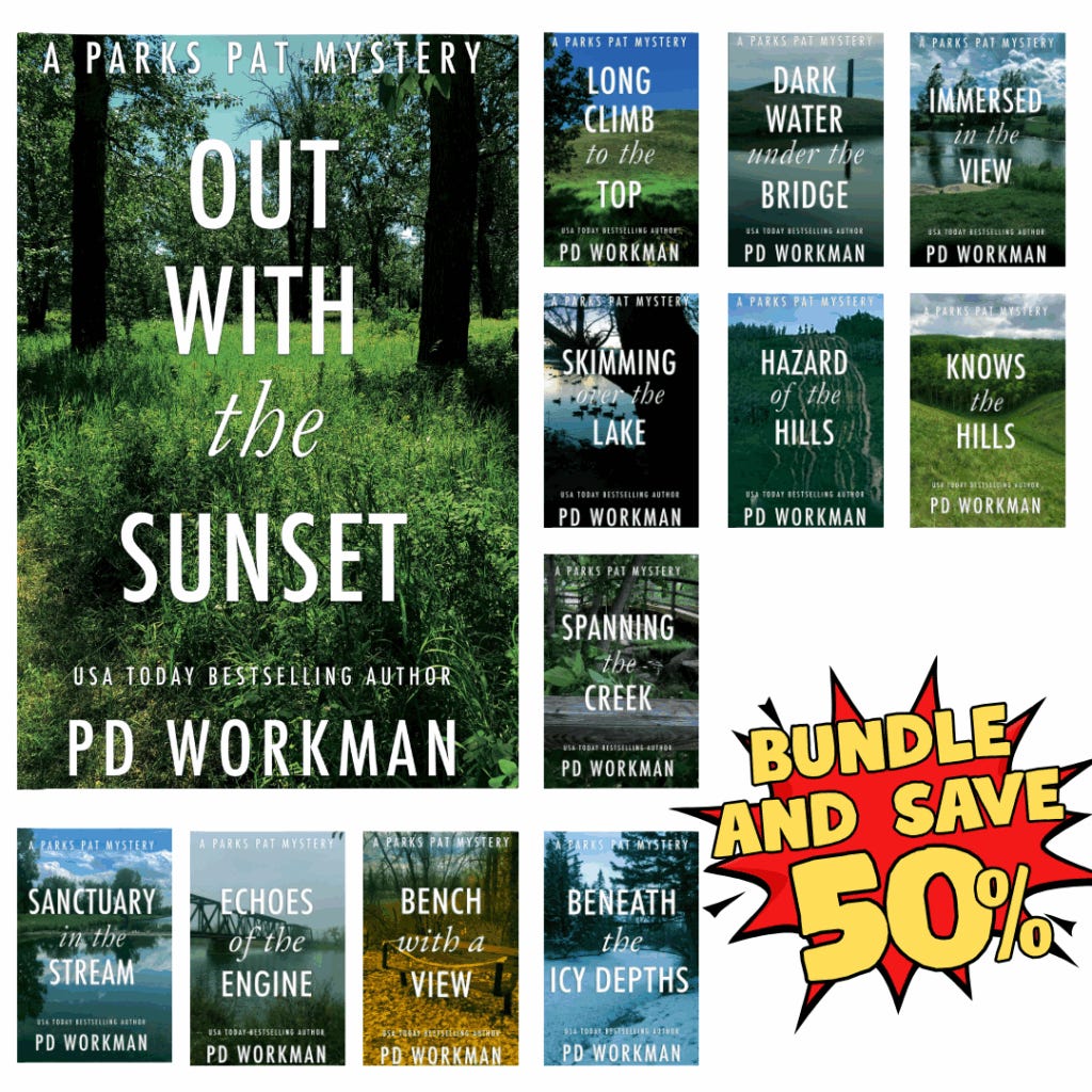 Parks Pat Mysteries 1-12 police procedurals by p.d. workman. buy the bundle and save 50%