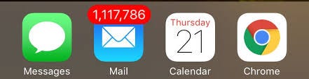 unread emails in my wife's email ...