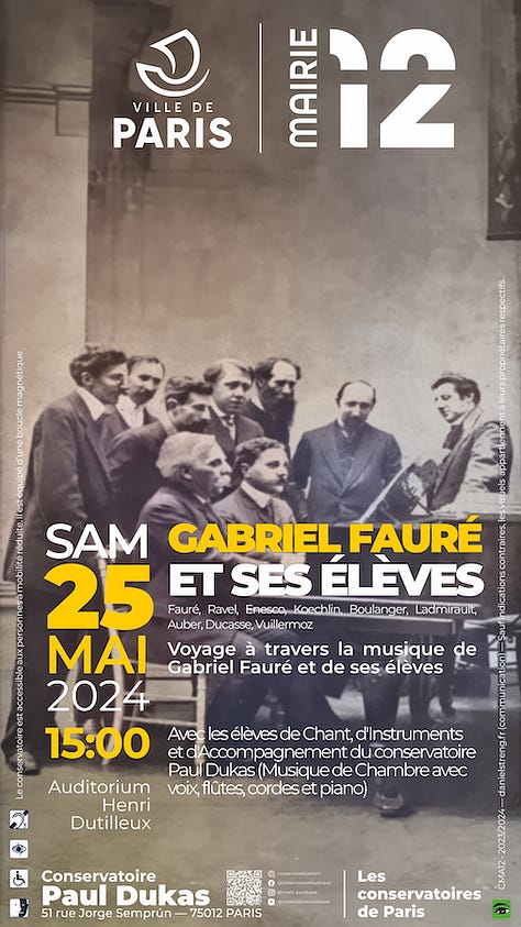 Évènements Musicaux organisés par le conservatoire entre le 15 mai et le 15 juin 2024