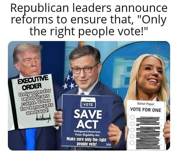 r/PoliticalHumor - Any votes for democrats that slip through will be redacted by the FBI!