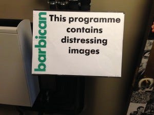 Barbican talk sign Barbican talk sign