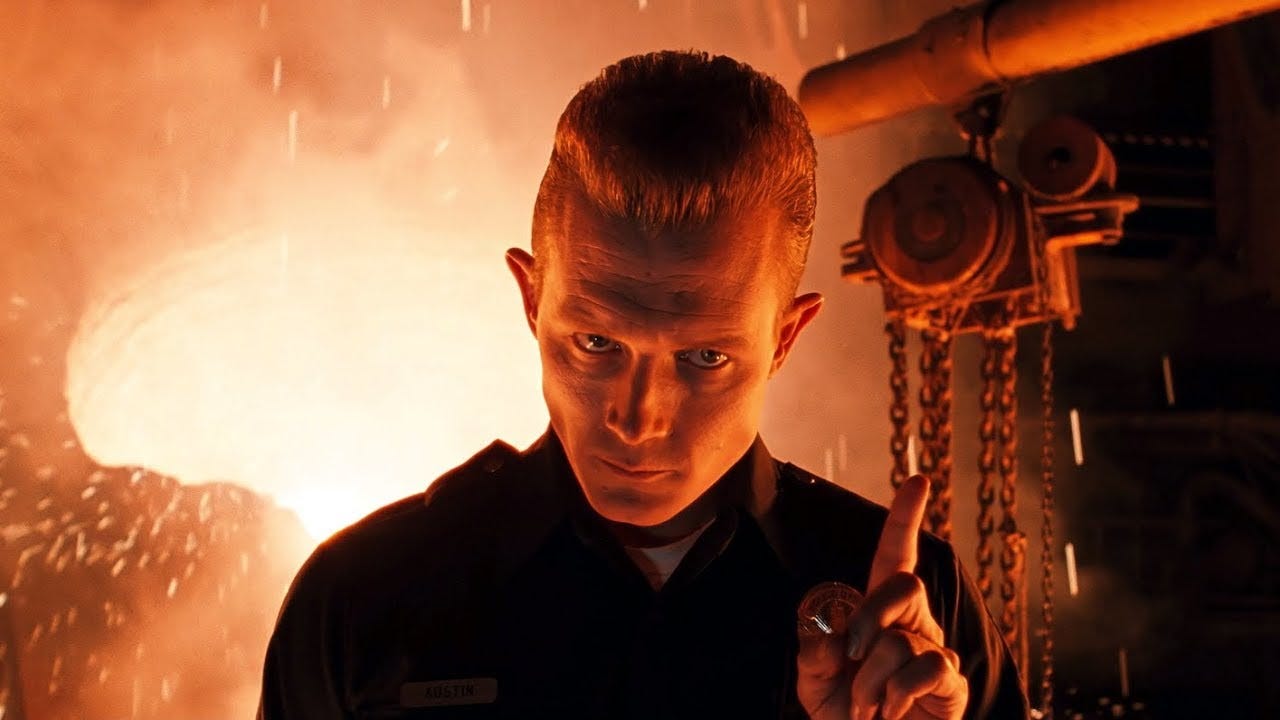 The Death of T-1000 | Terminator 2 [Remastered] - YouTube