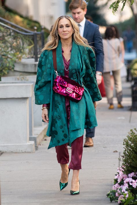 Some of Carrie Bradshaw's many vintage robes