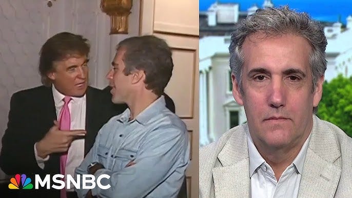Michael Cohen on what Trump knows: WSJ reports DOJ told Trump his name is  in Epstein files