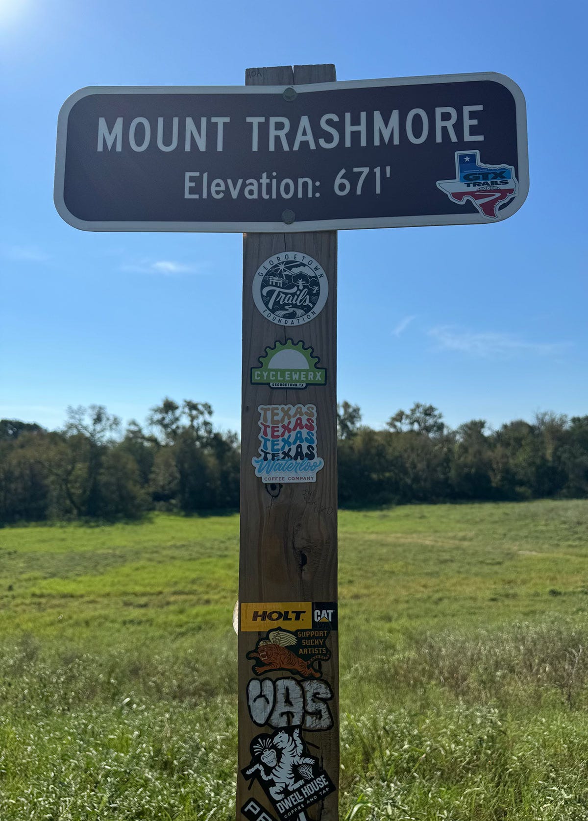 Mount Trashmore at the GTX trails in Georgeotown