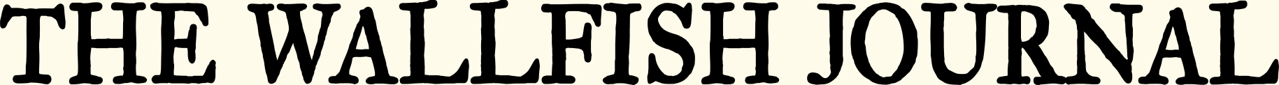The Wallfish Journal