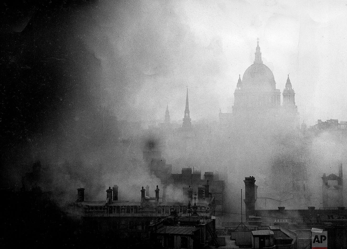 St. Paul's Cathedral in London stands defiantly, a symbol of British endurance, having survived another intense bombing raid by Nazi Germany during the Blitz in 1940 or 1941. St. Paul's Cathedral in London stands defiantly, a symbol of British endurance, having survived another intense bombing raid by Nazi Germany during the Blitz in 1940 or 1941.