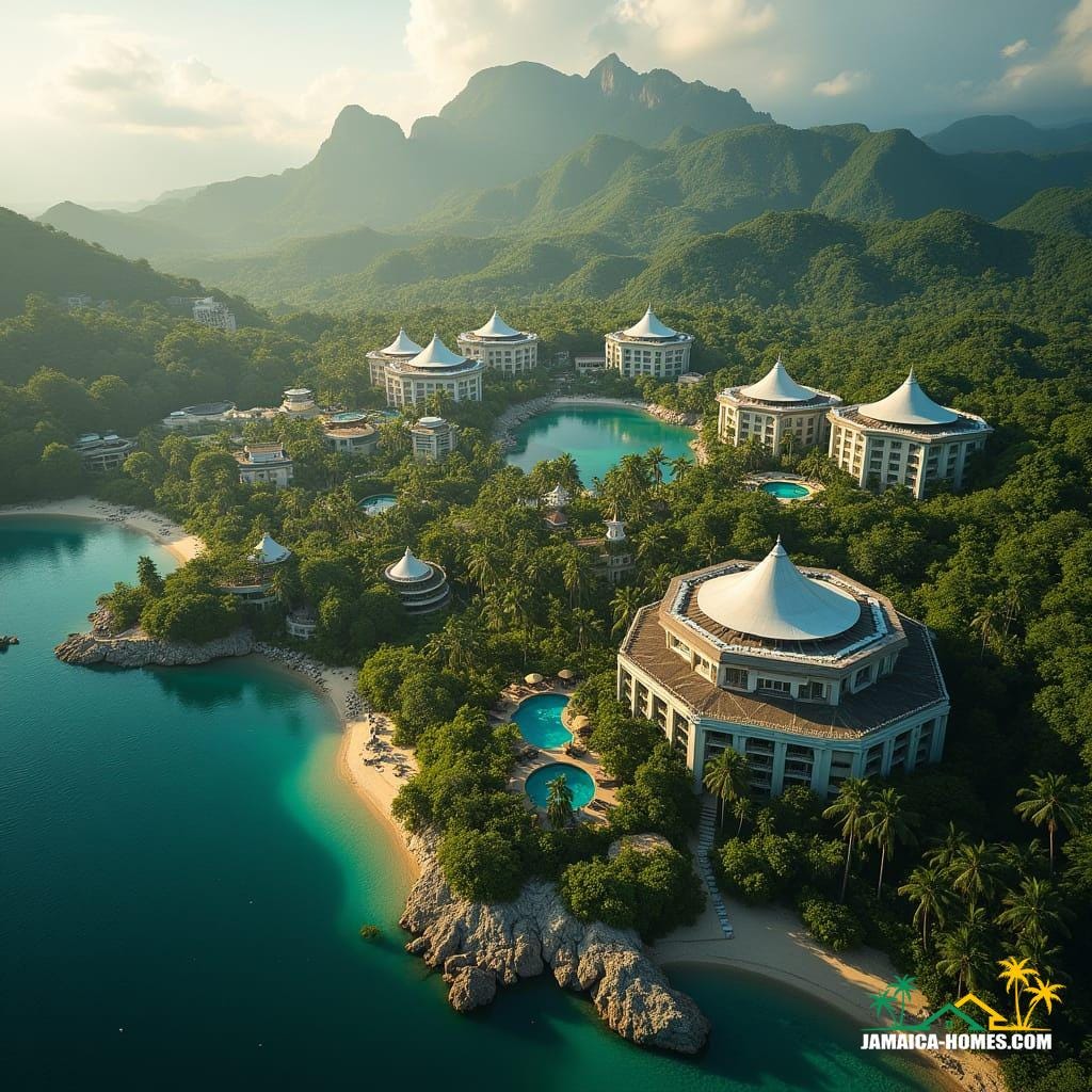 Highlight tourism-focused developments, from boutique eco-resorts to high-rise hotels and entertainment complexes