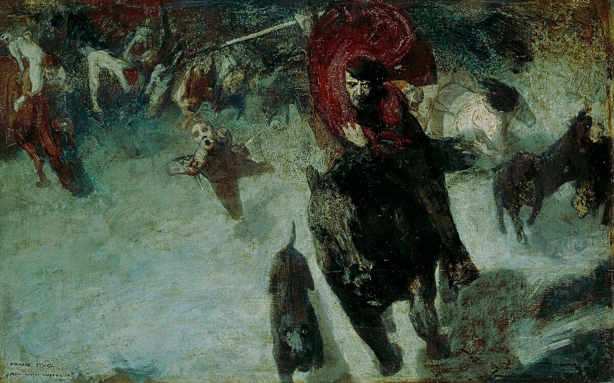 File:Franz von Stuck - Die Wilde Jagd - G 1405 - Lenbachhaus.jpg -  Wikimedia Commons