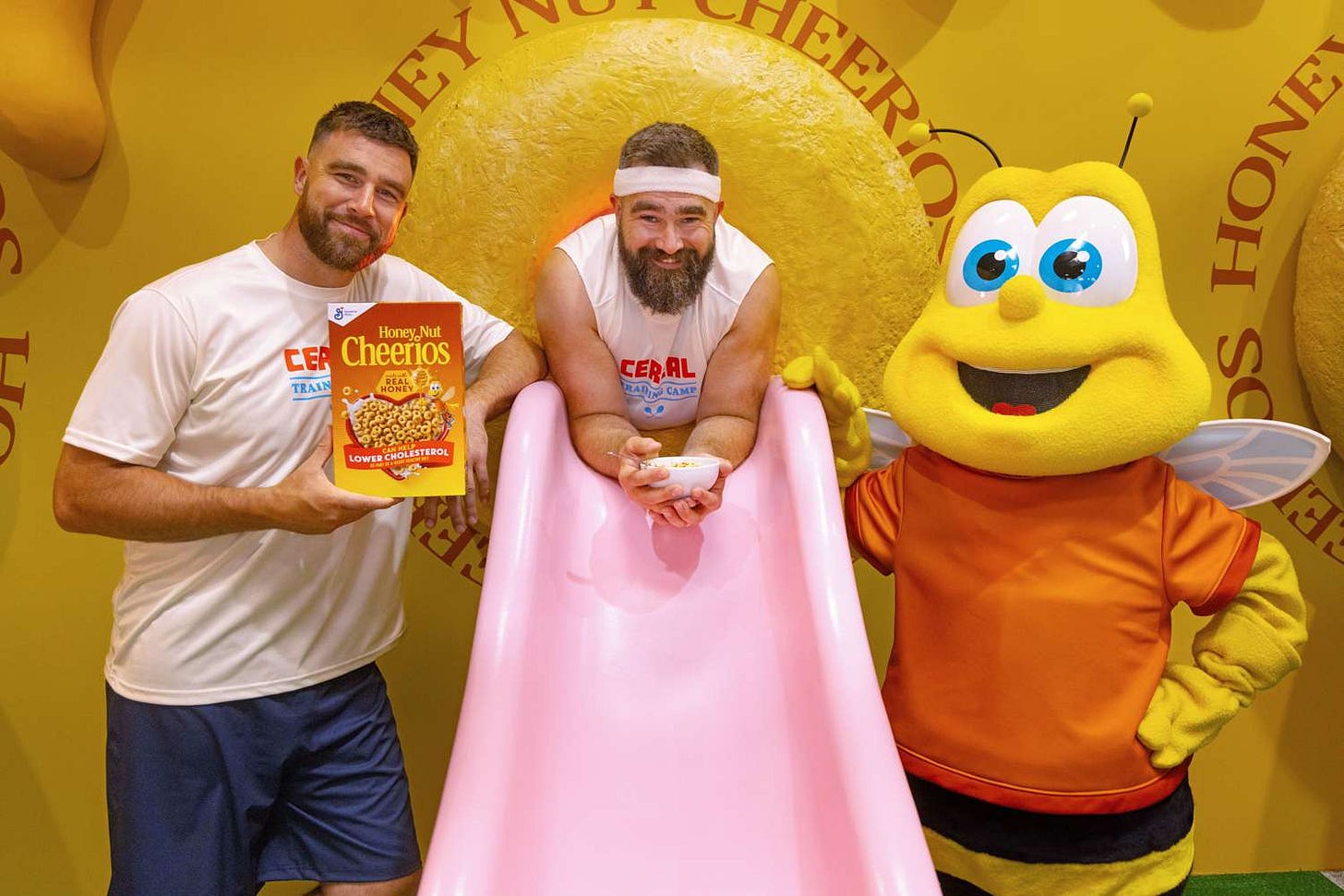Travis Kelce Feeds Brother Jason Like a Baby in Clip for Their New Cereal